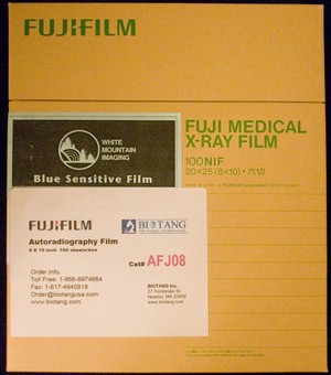 Fujifilm* AUTORADIOGRAPHY FILM, 8 X 10'', 100 sheets